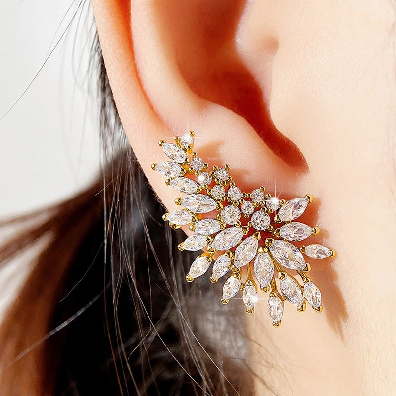 Sparkling stone studded earrings for women for parties