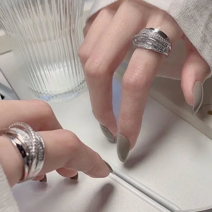 Exquisite Silver Ring in Korean Style for Women