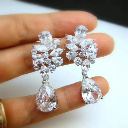 Sparkling stone studded earrings for women for parties