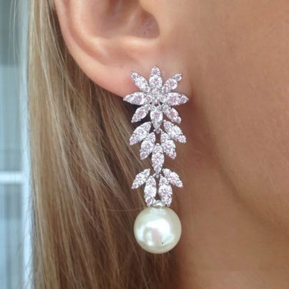 Sparkling stone studded earrings for women for parties