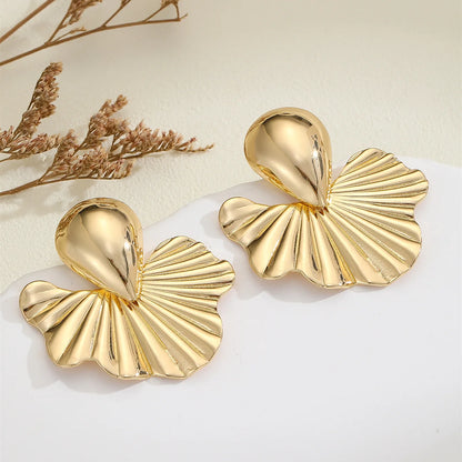 Vintage Apricot Leaf Earrings for Women