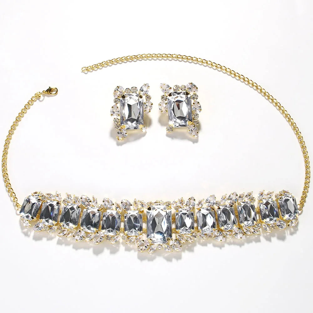 Crystal Party Jewelry Set for Women