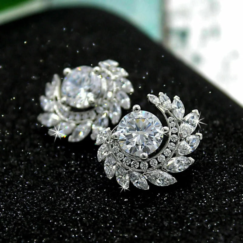 Sparkling stone studded earrings for women for parties