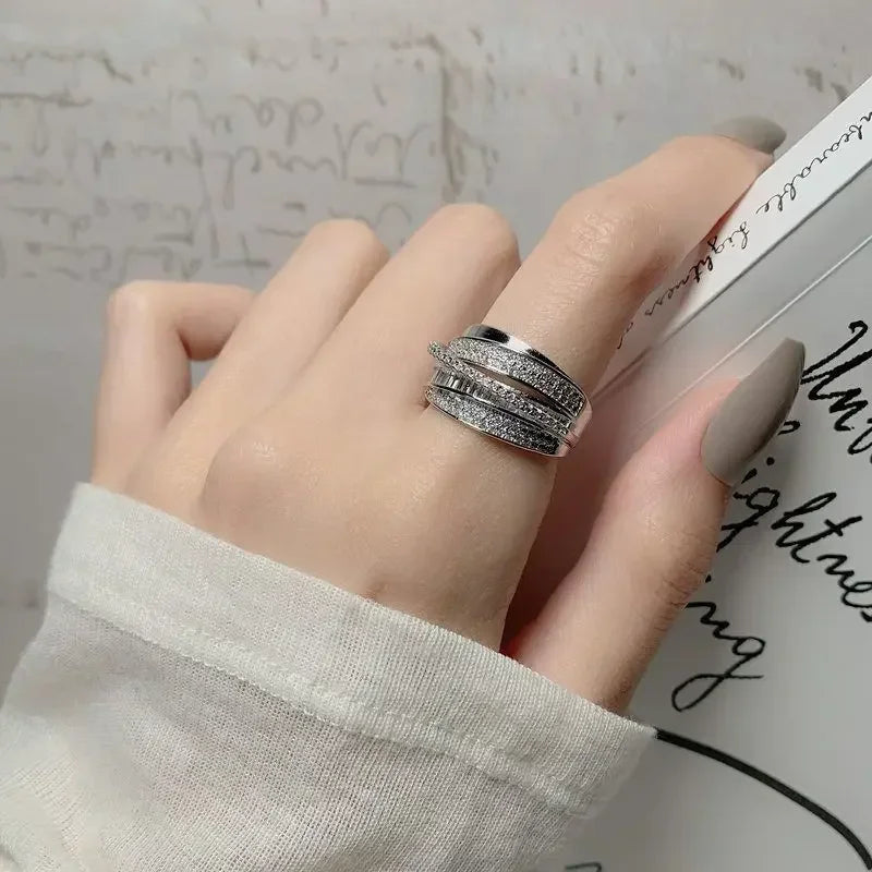 Exquisite Silver Ring in Korean Style for Women