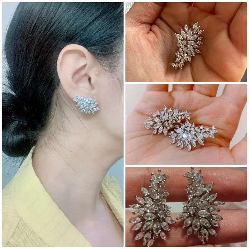 Sparkling stone studded earrings for women for parties