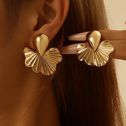 Vintage Apricot Leaf Earrings for Women